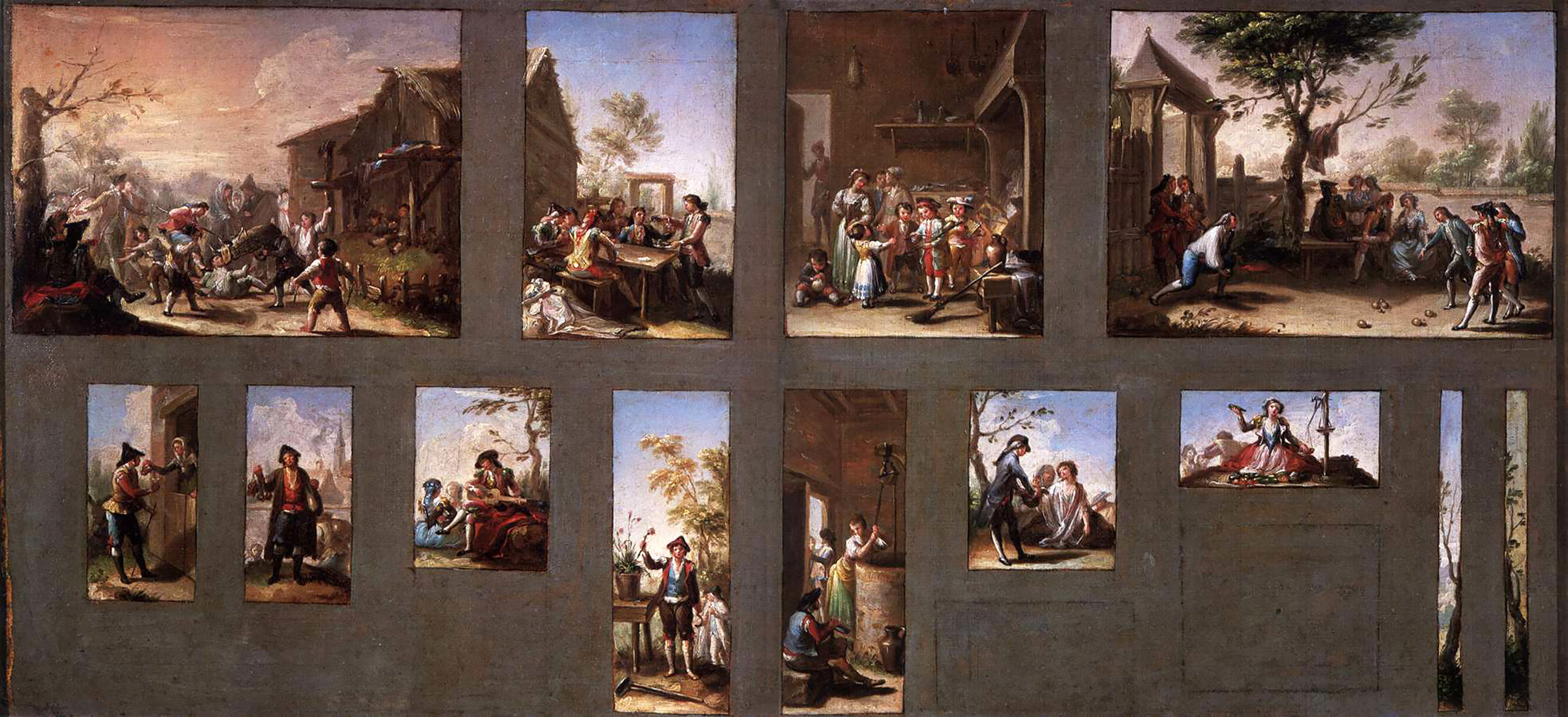 painting with thirteen sketches